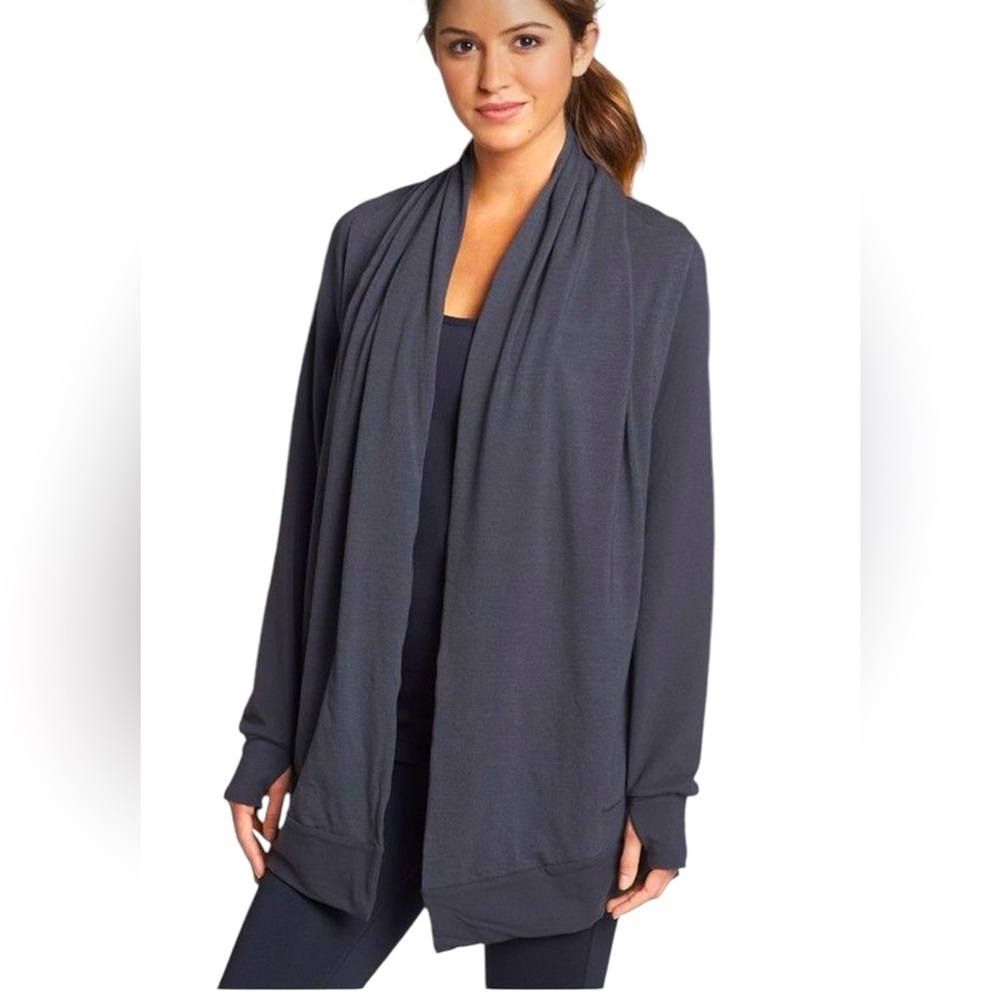 Nike Women’s Black Oversized Dri-Fit Yoga Cardigan, Athleisure Workout lagenlook